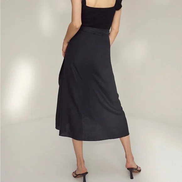 Rare* Linen Aritiza Wilfred Eleta Wrap Skirt
Sz M - Picture 4 of 13